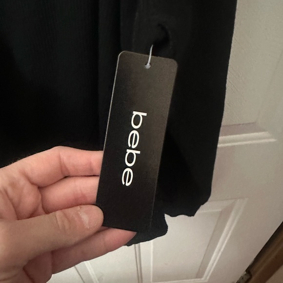 *FINAL* BEBE PLUS SIZE WRAP SWEATER: BLACK/PINK: NWT: SZ 2X - Picture 3 of 6